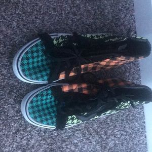 They are black blue green